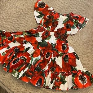 Dolce and Gabanna floral dress with diaper cover